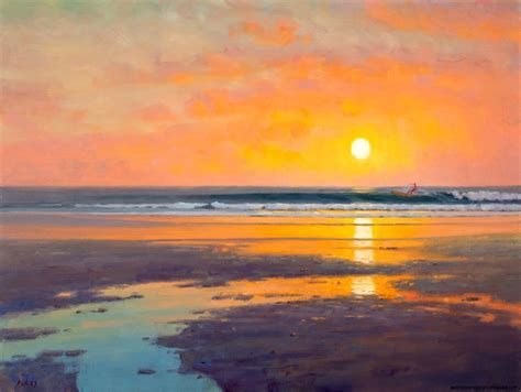 Beach Sunrise Painting | Wallpapers Gallery