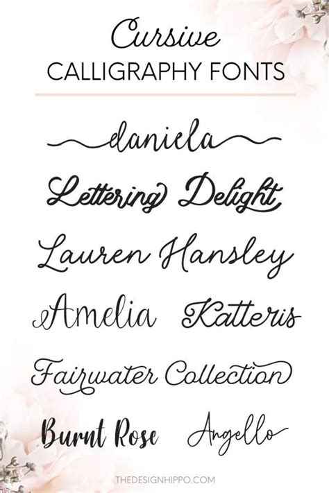 Best Cursive Calligraphy Fonts