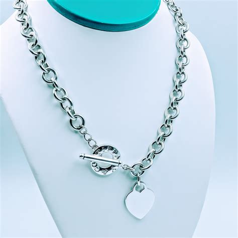 Tiffany & Co 18K Yellow Gold Mini Double Heart Tag Pendant Chain ...