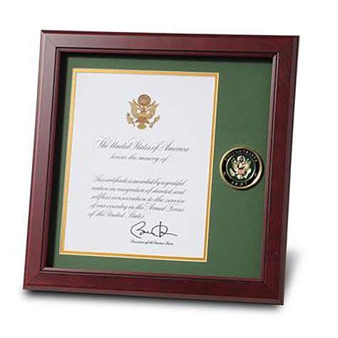 Presidential Memorial Certificate Frame with Medallion — All About Honor