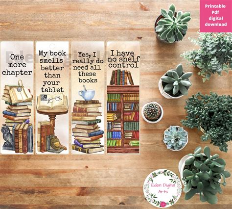 Book Lovers Funny Quotes Bookmarks Set, Bookish Reader Sayings Book ...