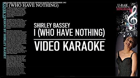 I Who Have Nothing - Shirley Bassey | Karaoke ♫ - YouTube