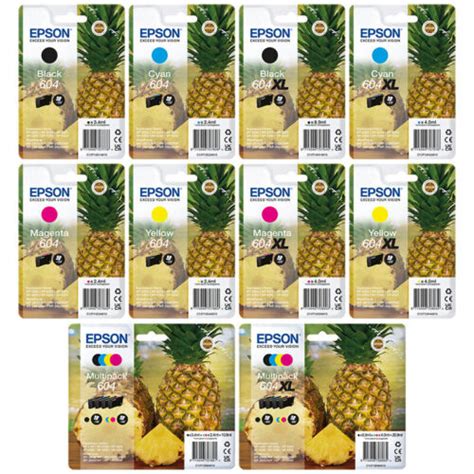 Original Epson Druckerpatronen 604 604XL Ananas Set Multipack Tinte ...