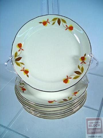 Jewel Tea Autumn Leaf China 8 dessert Plates | #17132707