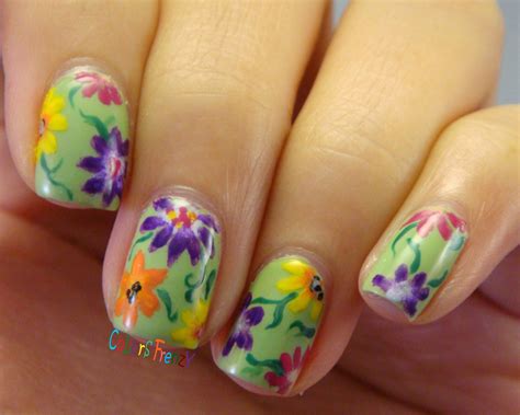 Colors Frenzy: Floral Nails