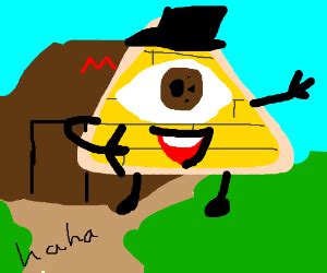 Bill Cipher laughing - Drawception