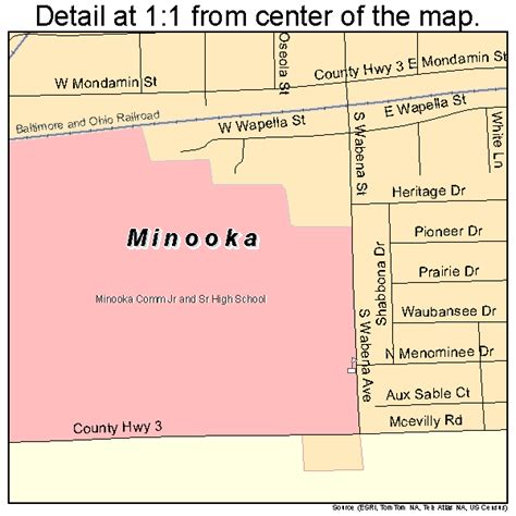 Minooka Illinois Street Map 1749607