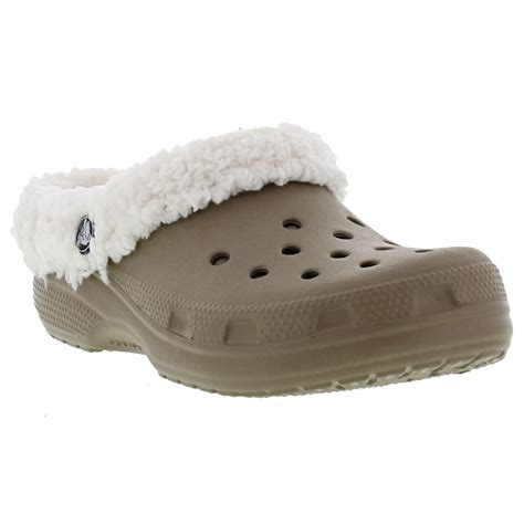 Crocs Mammoth Fur Lined Clogs Mens Womens Slip On Slippers Shoes Size 3 ...