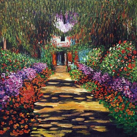 Claude Monet Garden Painting