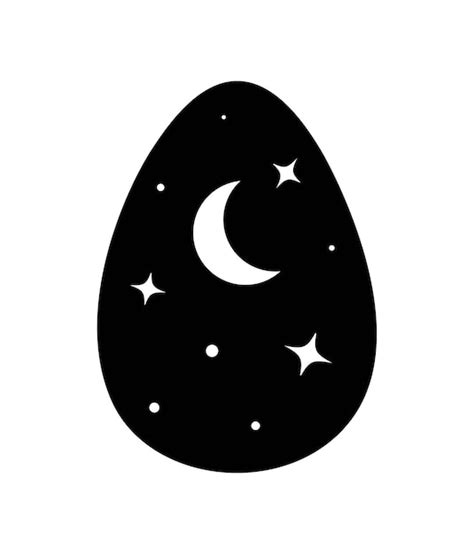 Premium Vector | Black egg silhouette