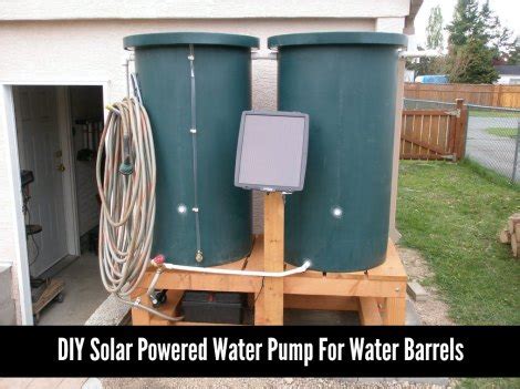 DIY Solar Powered Water Pump For Water Barrels