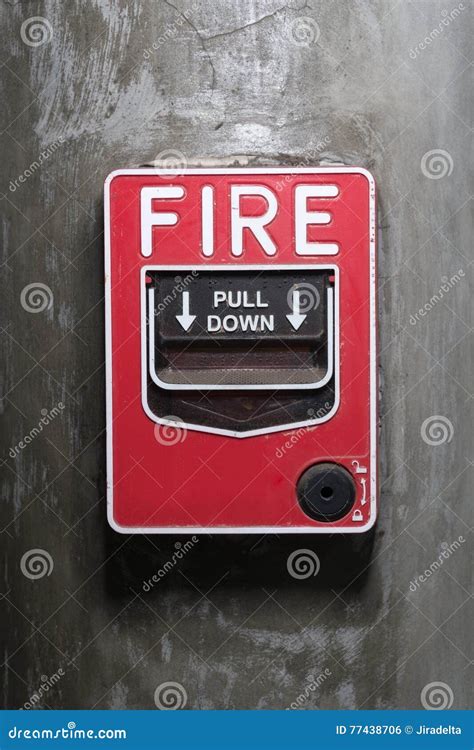 Red Fire Alarm Box stock photo. Image of safety, security - 77438706