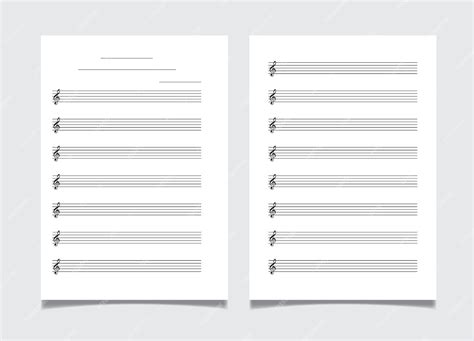 Premium Vector | Grid paper template for music notation A4 size