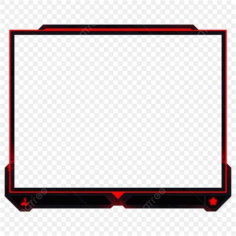 Facecam Border Clipart Transparent Background, Modern Red Webcam ...