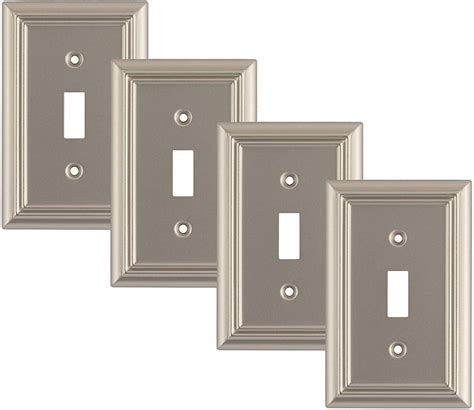 Pack of 4 Wall Plate Outlet Switch Covers by SleekLighting | Decorative ...