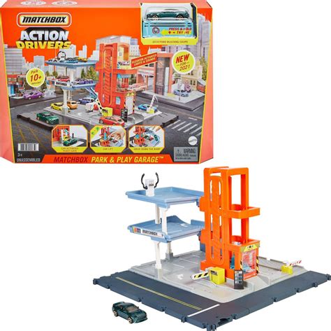 Buy Matchbox Action Drivers Park & Play Garage Playset with Lights ...