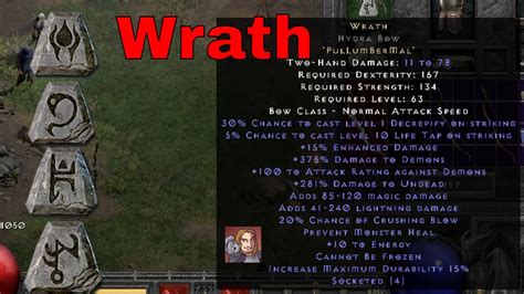 Diablo II Resurrected Rune Words - Wrath (Pul Lum Ber Mal) - YouTube