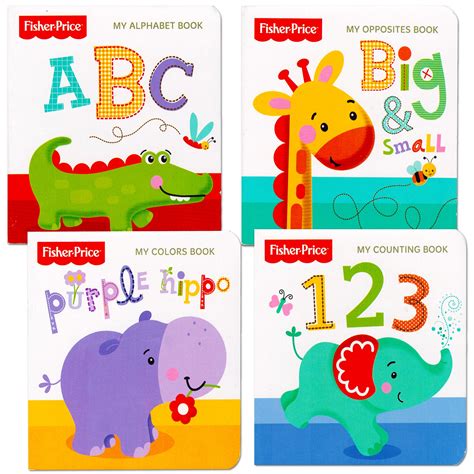 Fisher Price "My First Books" Set of 4 Baby Toddler Board Books (ABC ...