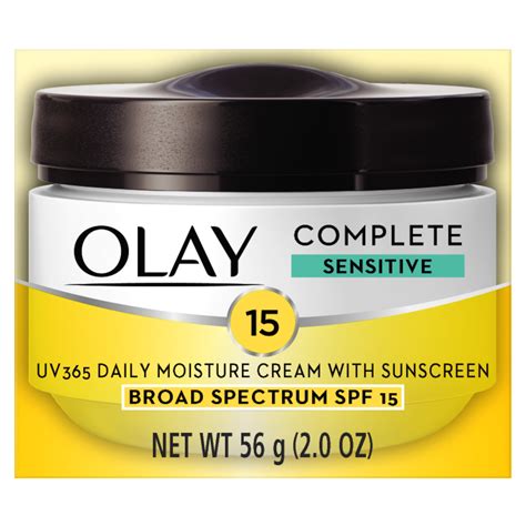 Olay Complete Cream Moisturizer with SPF 15 Sensitive Skin, 2.0 oz ...