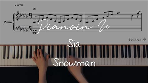 Sia - Snowman /Piano cover/Sheet - YouTube