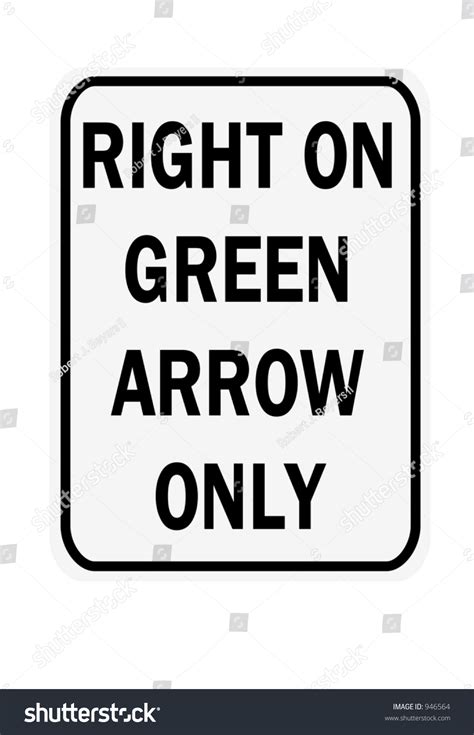 Right Turn On Green Arrow Only Stock Illustration 946564 - Shutterstock