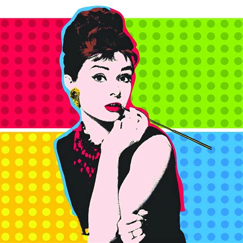 Audrey Hepburn POP ART Digital Download 4up Warhol-style Pop Art Modern ...