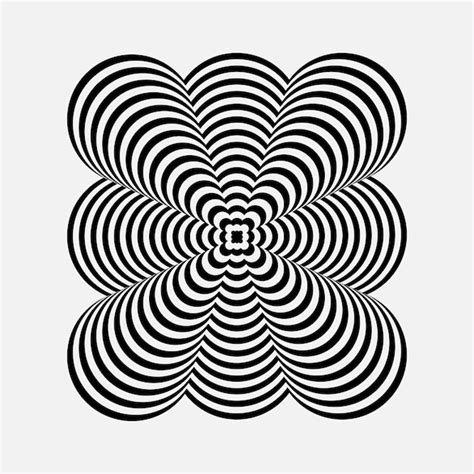 Premium Vector | Op art design swirl movement oval lines pattern and ...