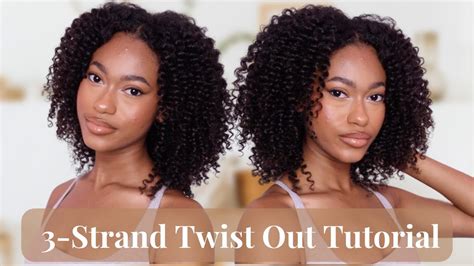 3 STRAND TWIST OUT TUTORIAL | STEP BY STEP - YouTube