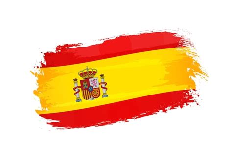 Bandera de españa hecha en trazo de pincel texturizado. bandera de ...