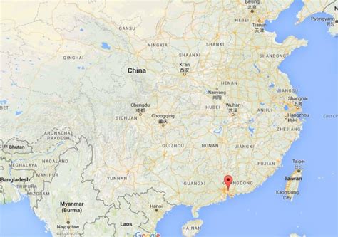 Where is Dongguan on map China