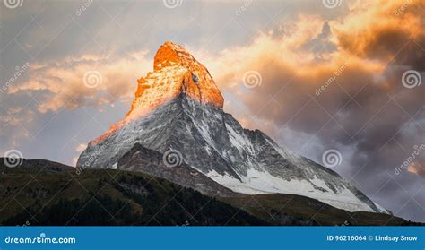 Matterhorn At Sunrise Royalty-Free Stock Photography | CartoonDealer ...