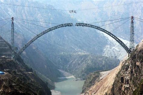 India builds world's highest rail bridge across Chenab River - The ...