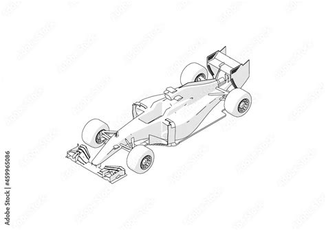 Silhouette F1 Car Vector Stock Vector | Adobe Stock