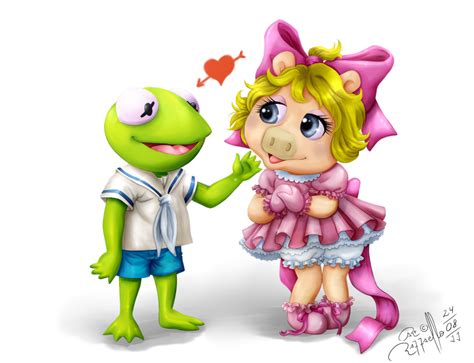 The Muppets Babies Cute Couple | Muppet babies, Kermit and miss piggy ...