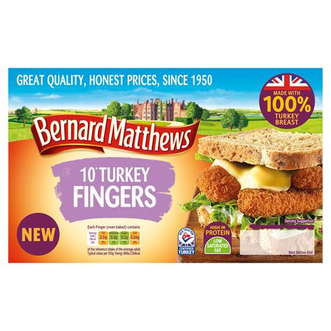 Bernard Matthews 10 Turkey Fingers 250g | Turkey | Iceland Foods