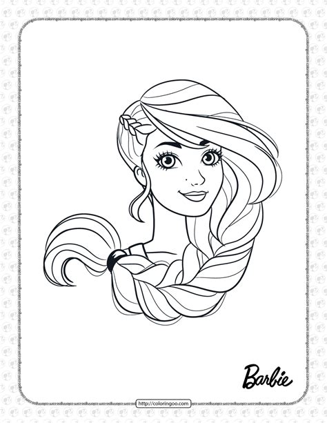 Barbie Doll Printable Coloring Pages - AcetuKeith