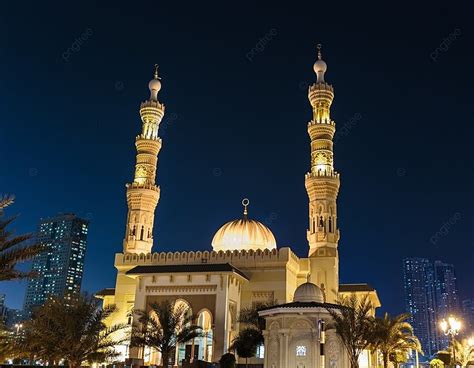 Mosque Night View Background And Picture For Free Download - Pngtree