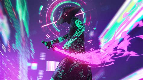 1920x1080 Cyberpunk Neon With Sword 4k Laptop Full HD 1080P ,HD 4k ...