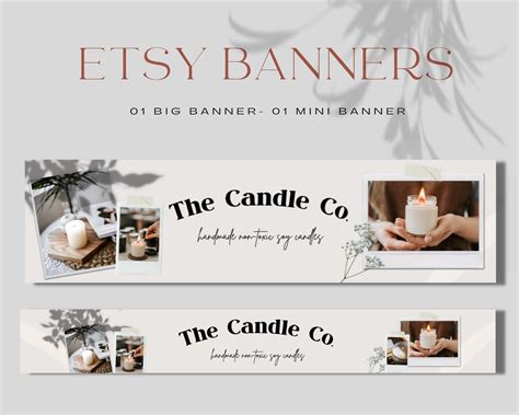 Aesthetic Etsy Banner Template DIY Etsy Canva Template Etsy - Etsy