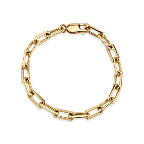 14K Gold Long Link Chain Bracelet – Sheryl Lowe