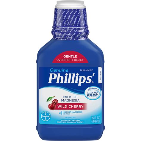 Buy Phillips’ Milk of Magnesia Liquid , Wild Cherry Flavor, 26 oz ...