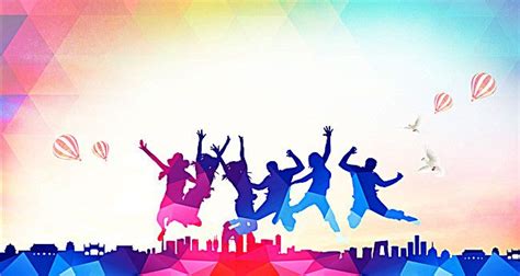 Colorful Background Youth Jumps | Colorful backgrounds, Background ...