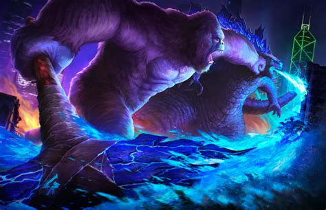 ArtStation - Godzilla vs Kong fanart Hong Kong