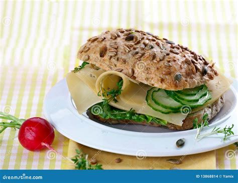 Deli Cheese Sandwich stock photo. Image of cheese, cucumber - 13868814