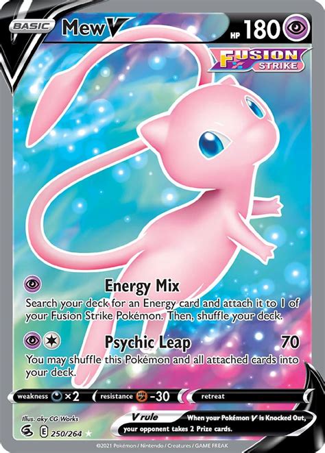 Mew V Fusion Strike Pokemon Card