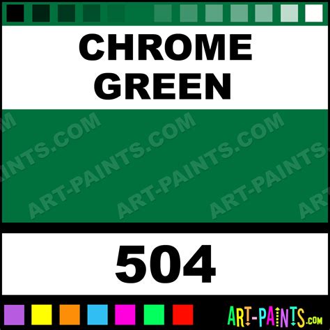 Chrome Green Flashe Acrylic Paints - 504 - Chrome Green Paint, Chrome ...