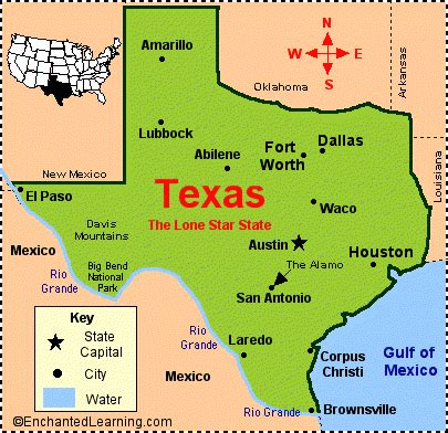 The Map Of Texas State - Lilly Pauline