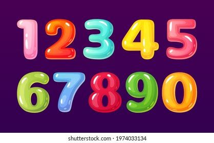 Cartoon Numbers Cute Comic Bubble Alphabet Stock Vector (Royalty Free ...