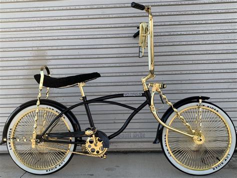 20" Lowrider Bicycle Gloss Black With Gold – Saint Side