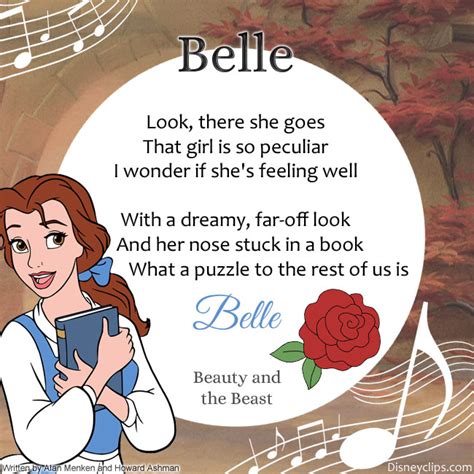 Belle Lyrics from Beauty and the Beast | Disney Song Lyrics